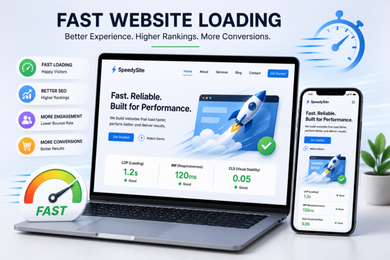 image showing fast website loading
